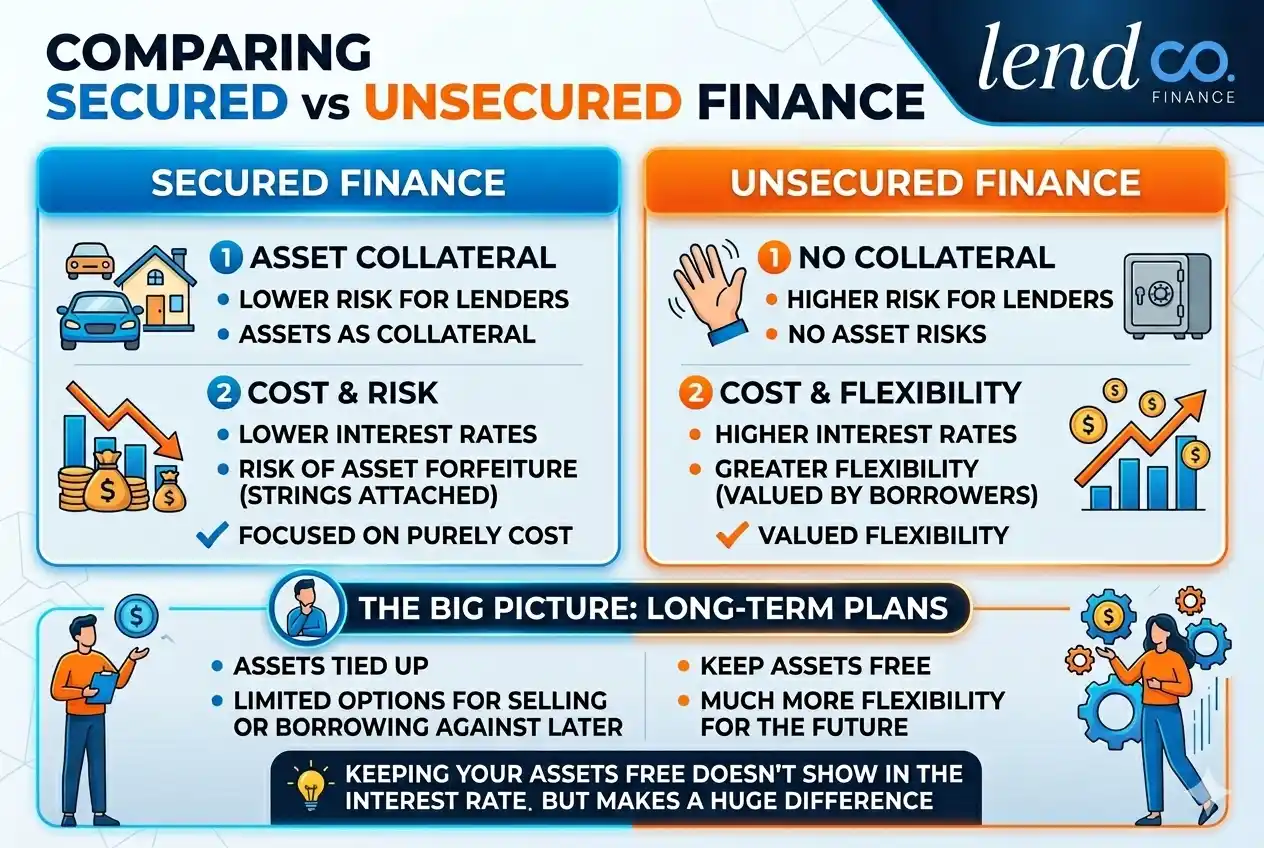Comparing secured vs unsecured finance